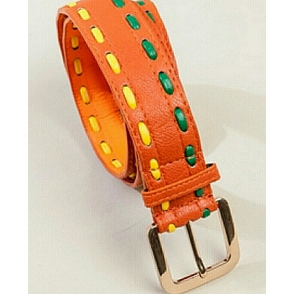 Orange Stitched Waist Belt - Picture 1 of 3